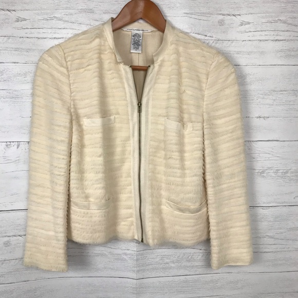Diane Von Furstenberg Ivory Silk Jacket
